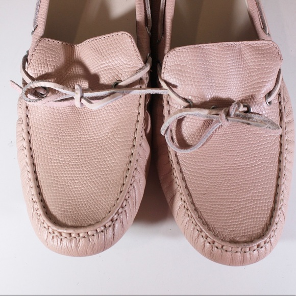 COLE HAAN Driving Loafer Moccasin Shoe Pink Leather Pink Blush 8.5 - Picture 8 of 11